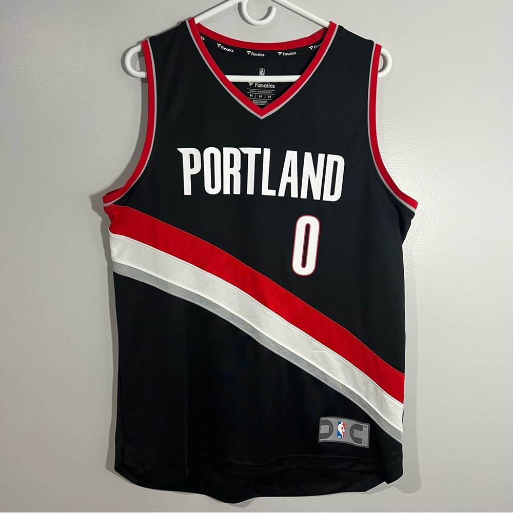 Fanatics Portland Trail Blazers Damian Lillard Basketball Jersey Mens Medium
